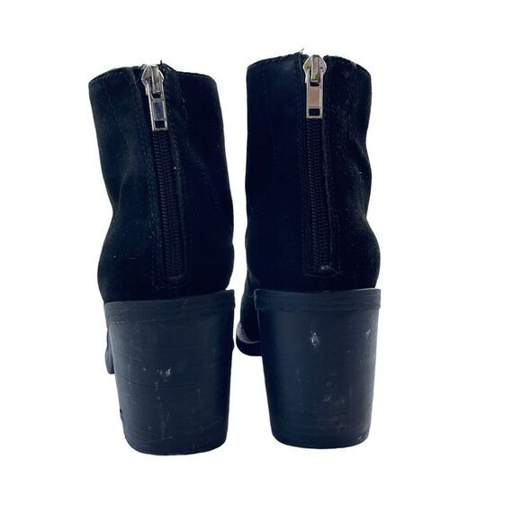 Steve‎ Madden Black Leather Suede Ankle Booties Boots Size 7.5 - Picture 9 of 11